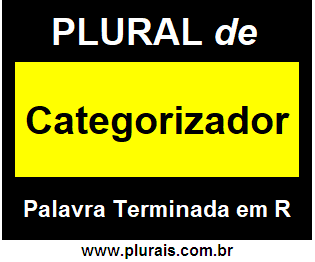 Plural de Categorizador