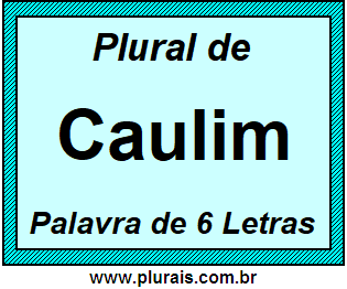 Plural de Caulim