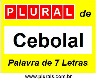 Plural de Cebolal