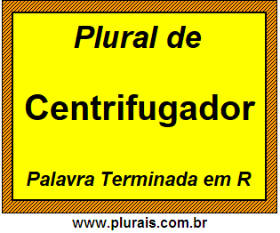 Plural de Centrifugador