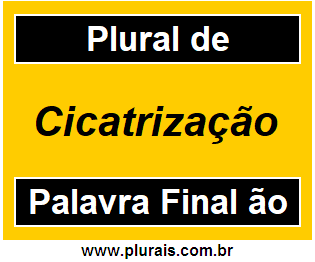 Plural de Cicatrização