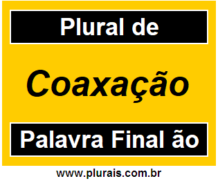 Plural de Coaxação