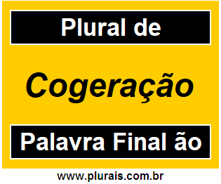 Plural de Cogeração