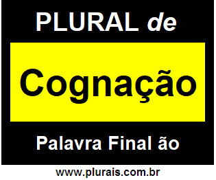 Plural de Cognação