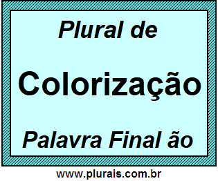 Plural de Colorização