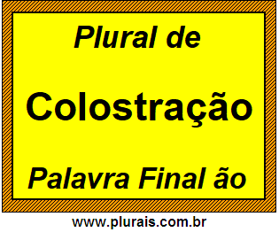 Plural de Colostração