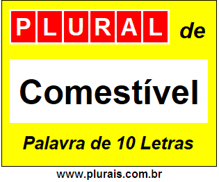 Plural de Comestível