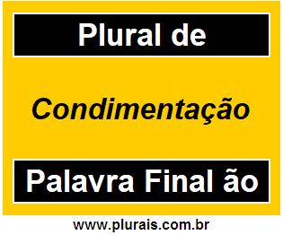 Plural de Condimentação