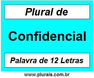 Plural de Confidencial