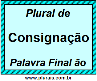 Plural de Consignação