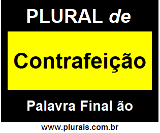 Plural de Contrafeição