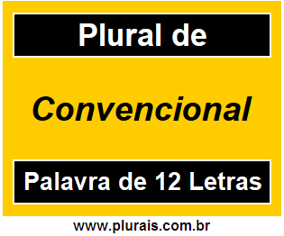 Plural de Convencional