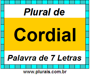 Plural de Cordial