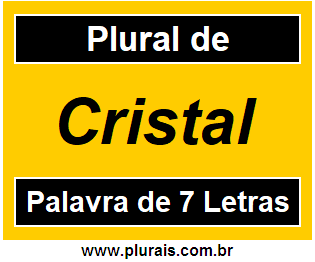 Plural de Cristal