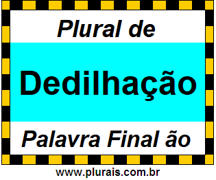 Plural de Dedilhação