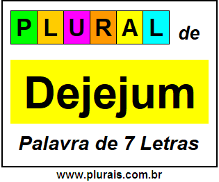 Plural de Dejejum