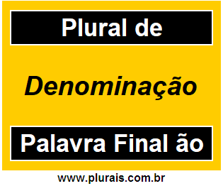 Plural de Denominação