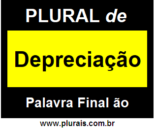 Plural de Depreciação