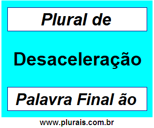 Plural de Desaceleração