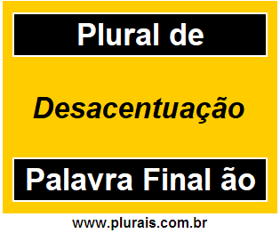 Plural de Desacentuação