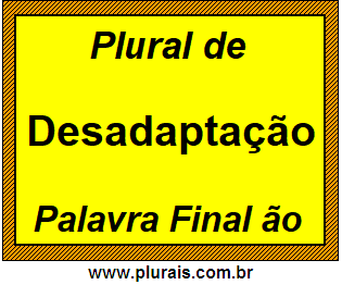 Plural de Desadaptação