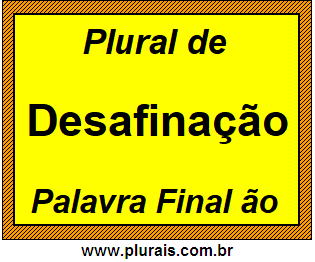 Plural de Desafinação