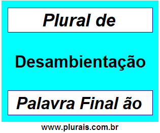 Plural de Desambientação