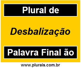 Plural de Desbalização