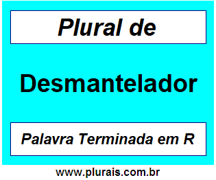 Plural de Desmantelador