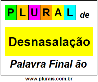 Plural de Desnasalação