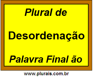 Plural de Desordenação