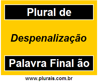 Plural de Despenalização