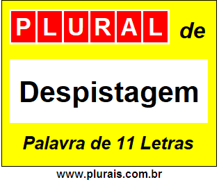 Plural de Despistagem