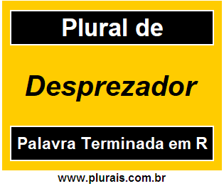 Plural de Desprezador