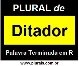 Plural de Ditador