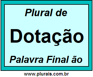 Plural de Dotação