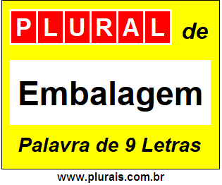 Plural de Embalagem