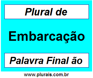 Plural de Embarcação