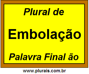 Plural de Embolação