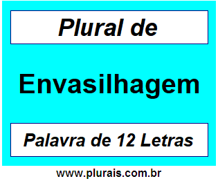 Plural de Envasilhagem