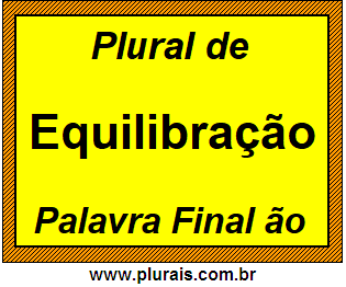 Plural de Equilibração