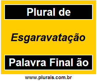 Plural de Esgaravatação