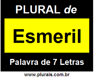 Plural de Esmeril