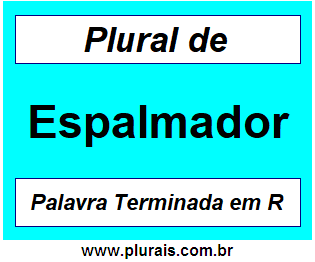 Plural de Espalmador