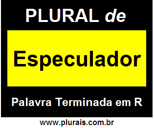 Plural de Especulador