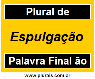 Plural de Espulgação