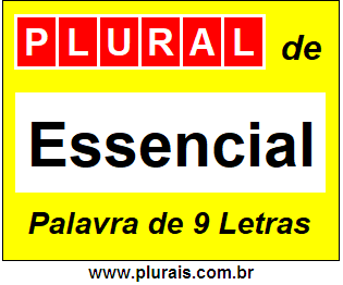 Plural de Essencial