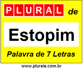 Plural de Estopim