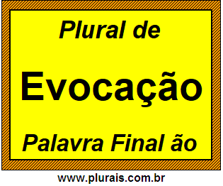 Plural de Evocação