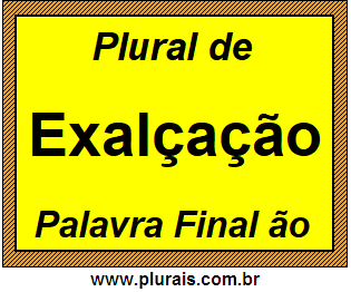 Plural de Exalçação